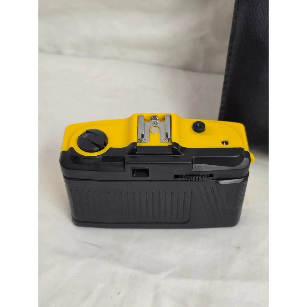 Vintage Ultronic Yellow 35mm Focus Free Film Camera w/ Flash & Case